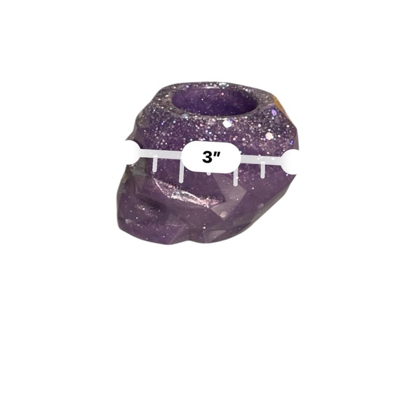 Resin Skull Makeup Holder **Multiple available** Handcrafted - Picture 8 of 15